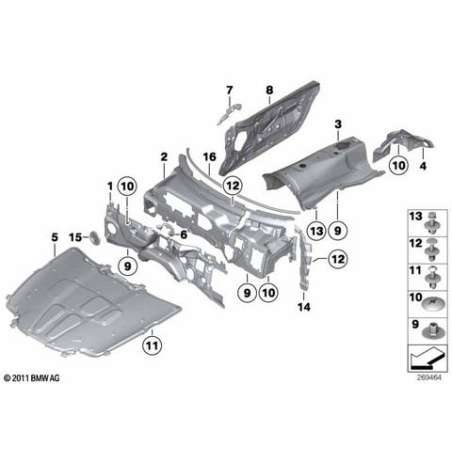 Insonorisation de compartiment moteur