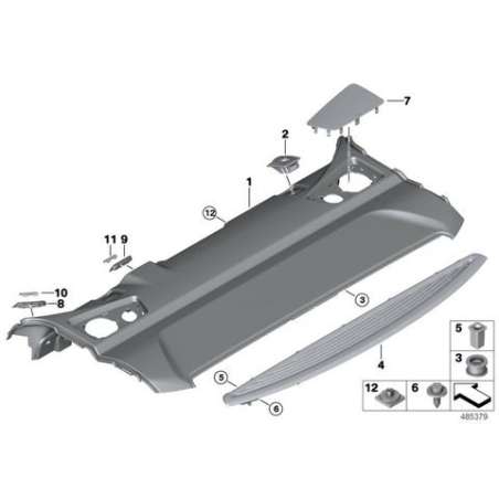 Cache protec.p.fente boucle ceint.centre
