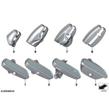 Rétroviseur EC / LED / GTO / boussole