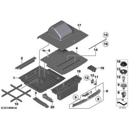 Plancher de coffre à bagages