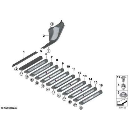 Moulure d'entrée avant gauche