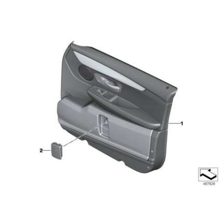 Revêtements de porte en tissu droite