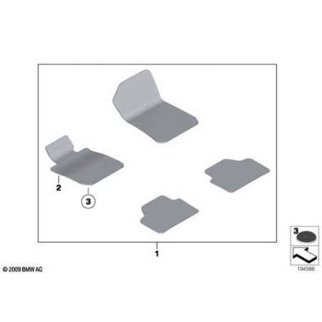 Jeu de tapis de sol Velours
