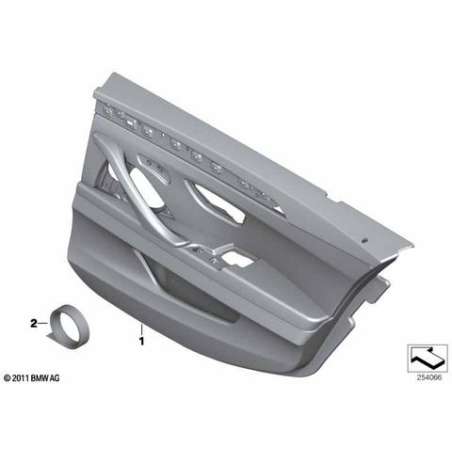 Revetement de porte cuir arriere droit