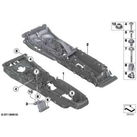 Support console centrale