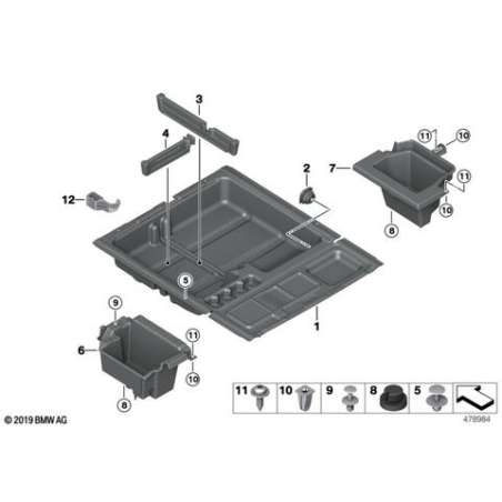 Rangement plancher de coffre
