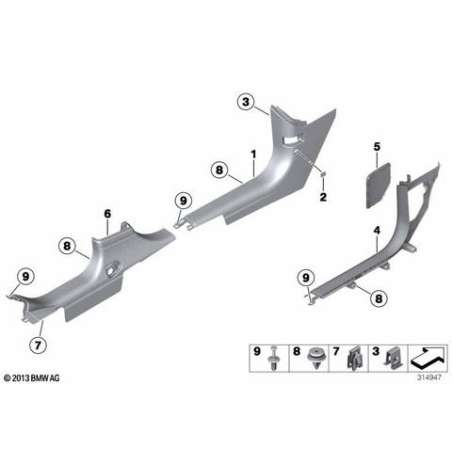 Revêtement lateral inférieur AV gauche