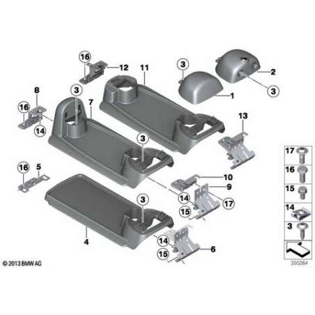 Equerre de maintien rail arrière