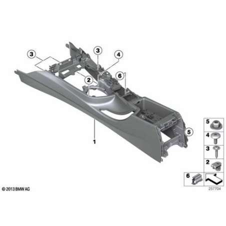 Support console centrale