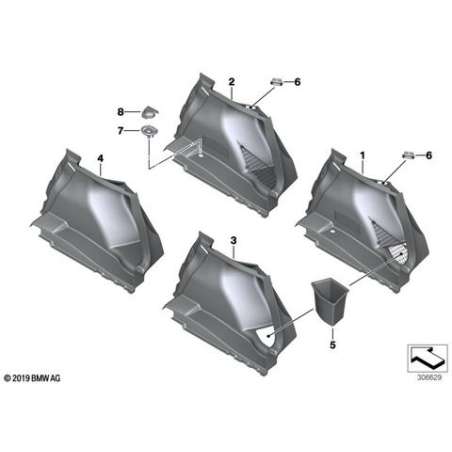 REVETEMENT DE COFFRE A BAGAGES droit