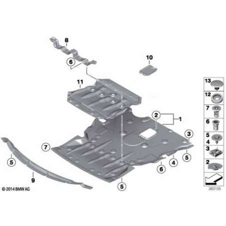 Blind.comp.-mot.carénage inf. protection