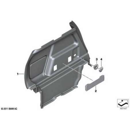 REVETEMENT DE COFFRE A BAGAGES gauche