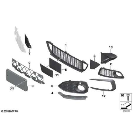 Grille pare-chocs AvD avec antibrouill.