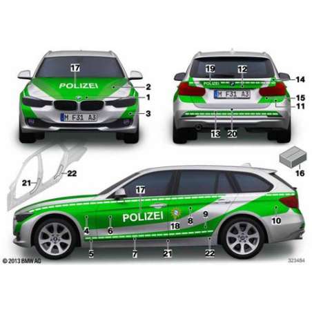 Feuille autocollante Étoile d police