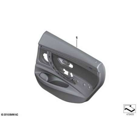 Revetement de porte cuir arriere gauche