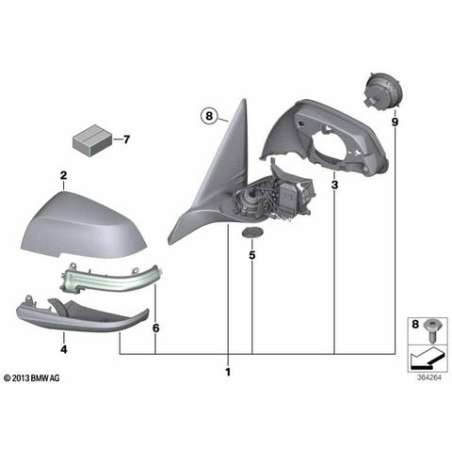 Rétroviseur extérieur chauffant g