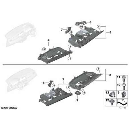 Habillage bas d'habitacle conducteur