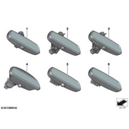 Rétroviseur intérieur EC / LED / FLA