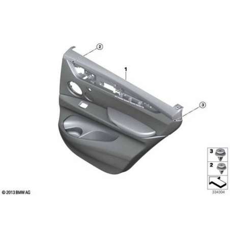 Revetement de porte cuir arriere gauche