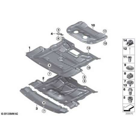 Carénage de compartiment moteur M avant