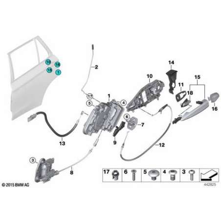 Adaptateur support arrière gauche