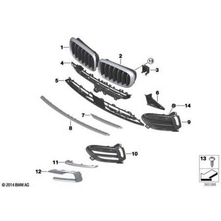 Grille médiane inférieure