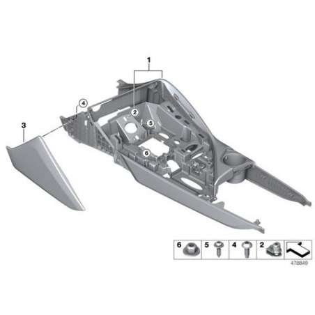 Support console centrale