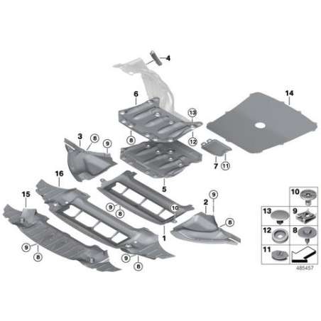 Absorbeur blindage compartiment moteur