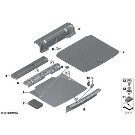 Plancher de coffre à bagages
