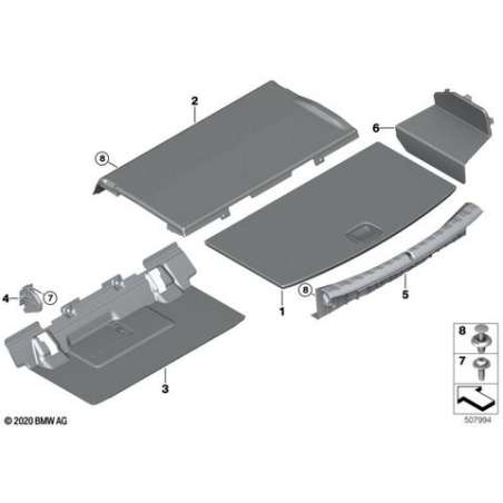 Plancher de coffre à bagages