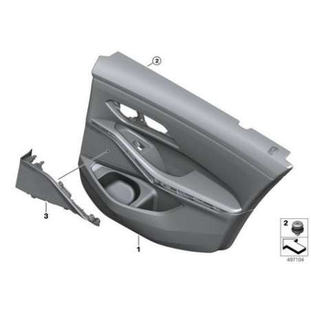 Revetement de porte arriere gauche