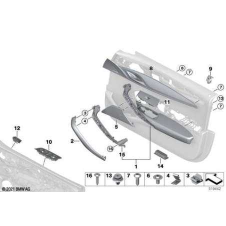 Ecran de bouton de verrouillage gauche