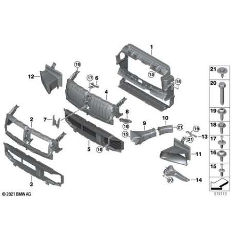 Support de conduit d'air gauche