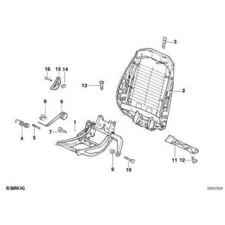 Guide d'attache de ceinture gauche