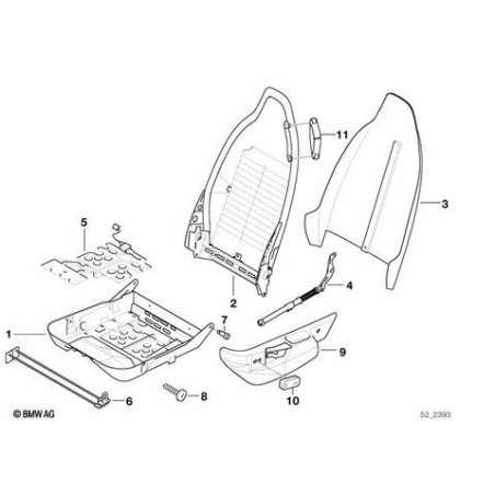 Bouton p reglage longitud.et vertical
