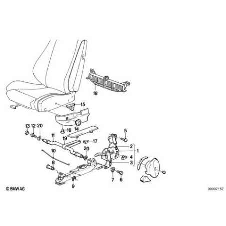 Tringle de liaison glissiere siege
