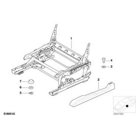 Reflecteur rail de siege gauche