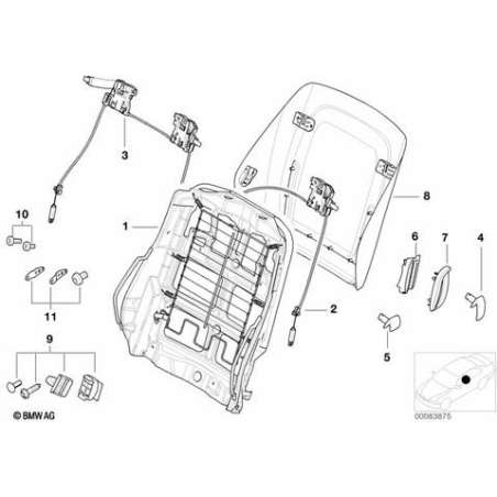 Paroi arrière avec sac filet