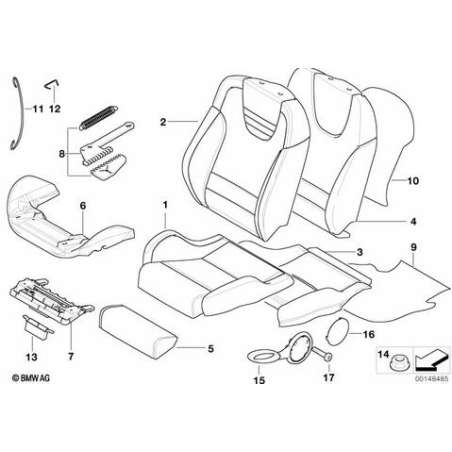 Rev. dossier sport Recaro cuir droit