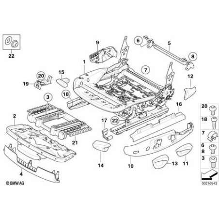Cache d'extrémité d support ceinture dro