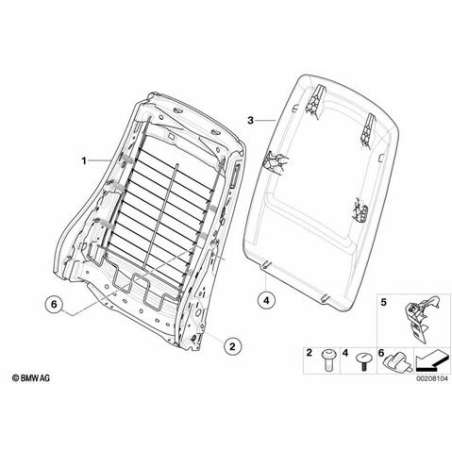 Paroi arrière avec sac filet
