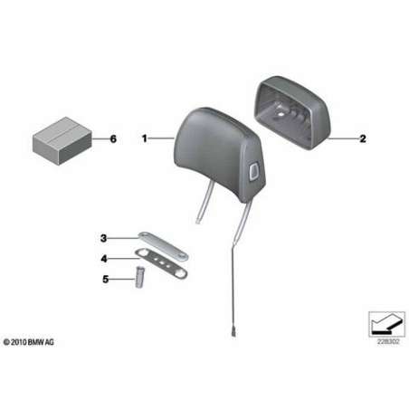 Appuie-tête de base en cuir, électrique