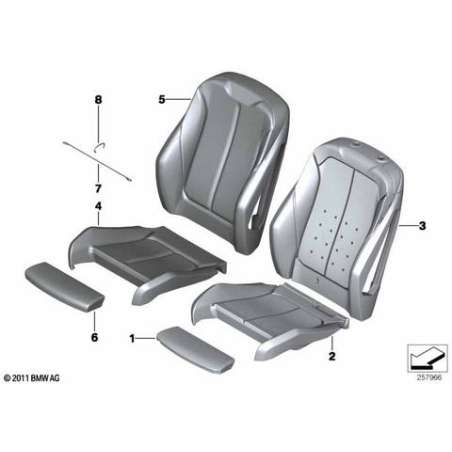 Revetement siege sport cuir