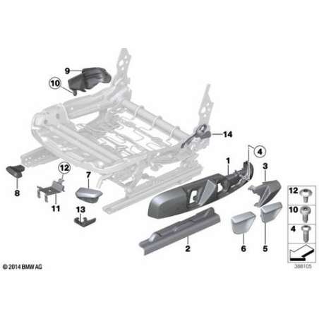 Cache d'extrémité d support ceinture dro