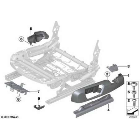 Cache d'extrémité d support ceinture gau