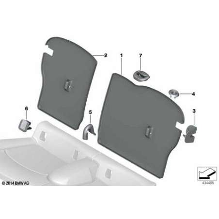 Cache isofix droit