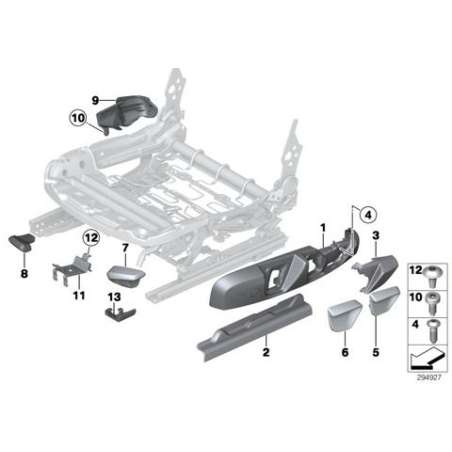 Cache d'extrémité d support ceinture dro