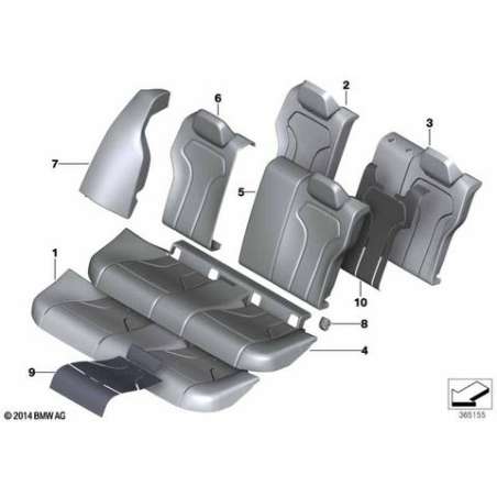 Revêtement siège cuir AR