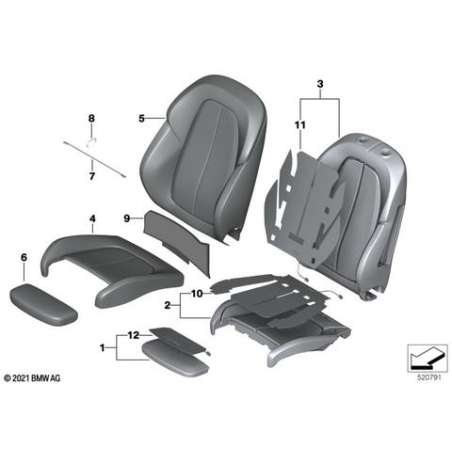 Revêtement Isofix cuir