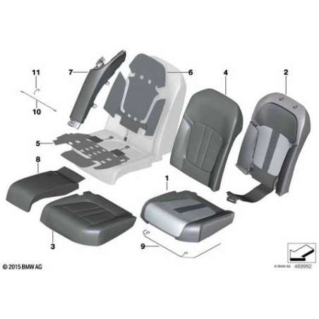 Garniss. dossier confort cuir Klima dr.